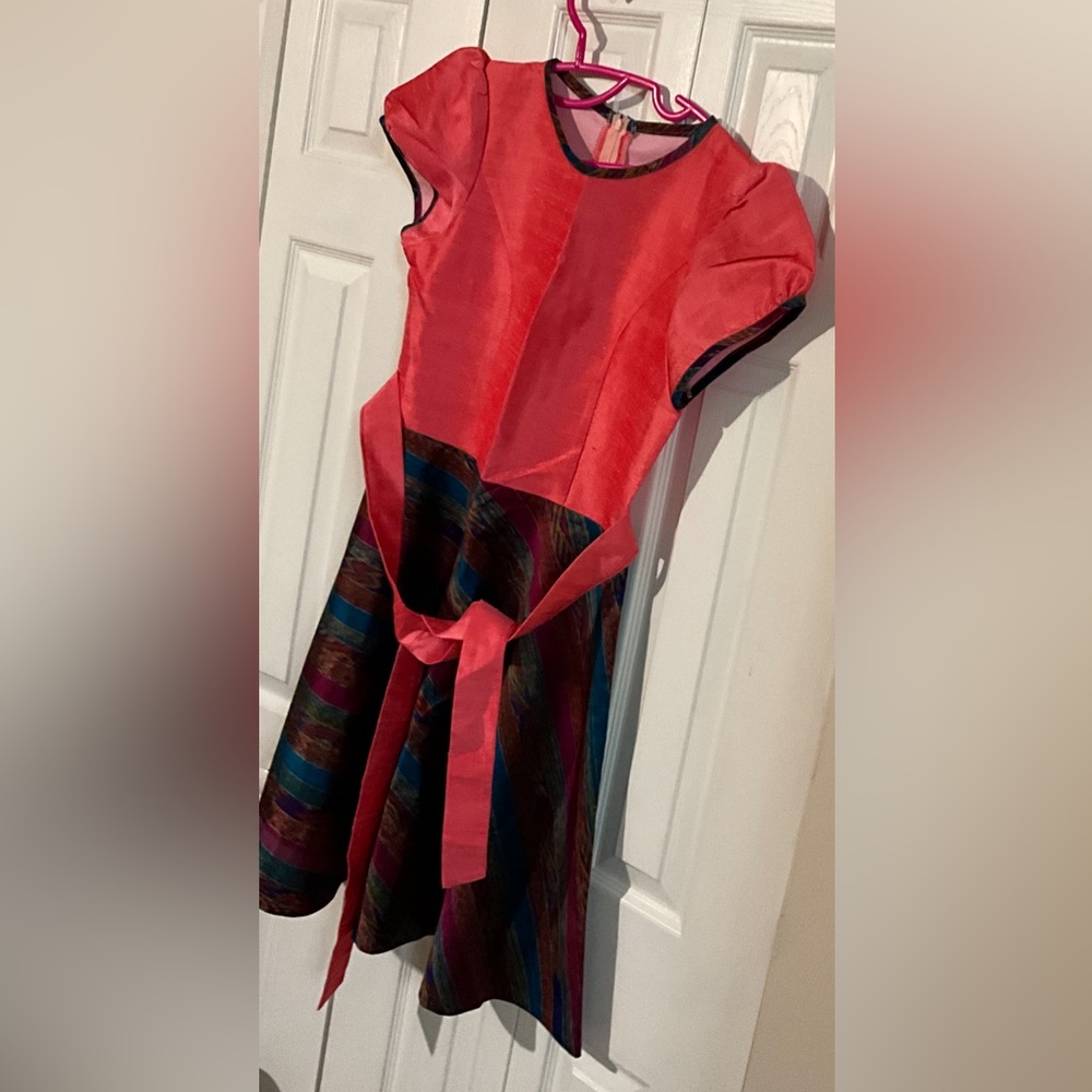 Elegant Pink and Multicolor Dress